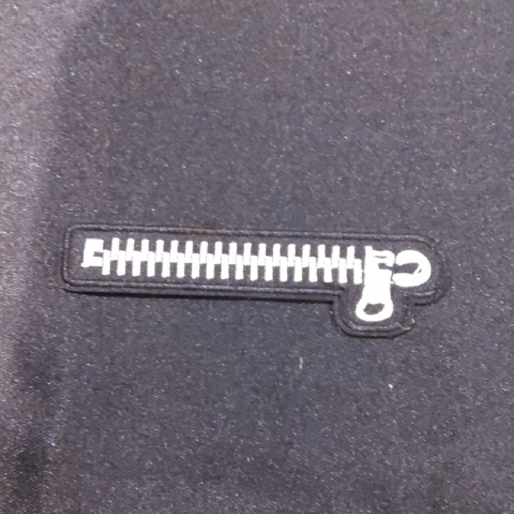 Black Zipper Patch Iron On